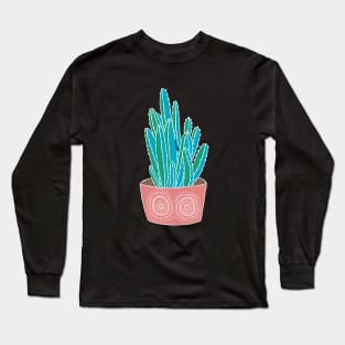 Succulent in clay pot Long Sleeve T-Shirt